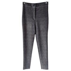 Zara sz S Black/White Check Ponte Leggings
